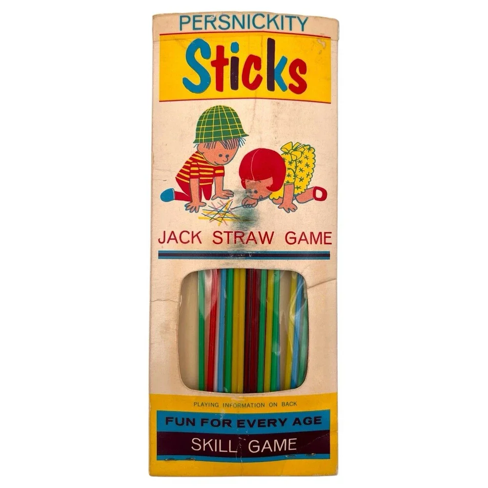 Vintage 1970s Jak-Pak Persnickity Sticks Jack Straw Skill Game No. 38N
